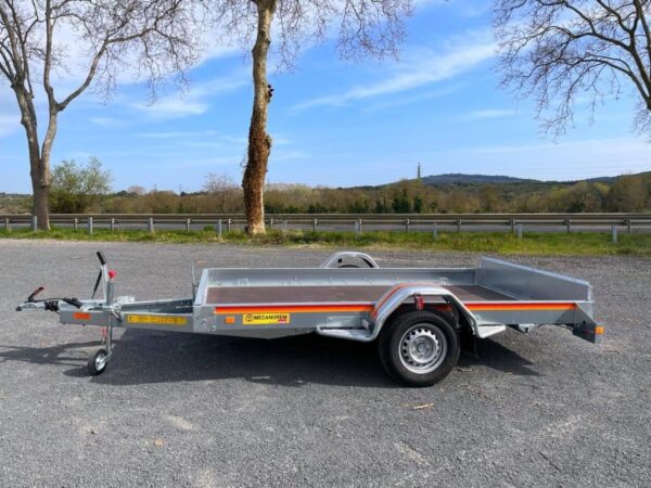 Remorque plateau MECANOREM RPMS 901 F - PTAC : 1300 Kg - 1 essieu freiné - 305 x 170 cm