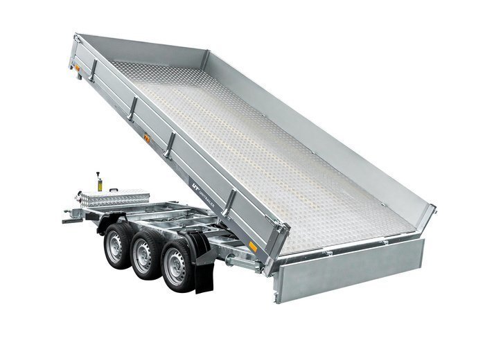 REMORQUE BENNE HYDRAULIQUE 3 ESSIEUX 400×200 UNITRAILER TASKER 400/3C 3500 KG – Image 7