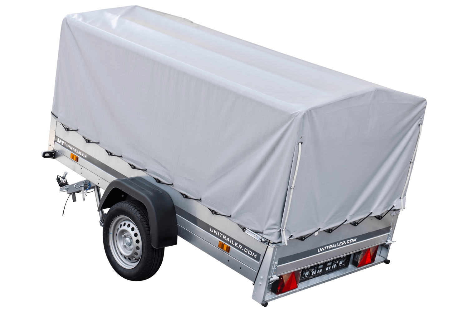 Remorque routière avec bâche haute, arceau et roue jockey 230×125 Garden Trailer 230 KIPP – Image 3