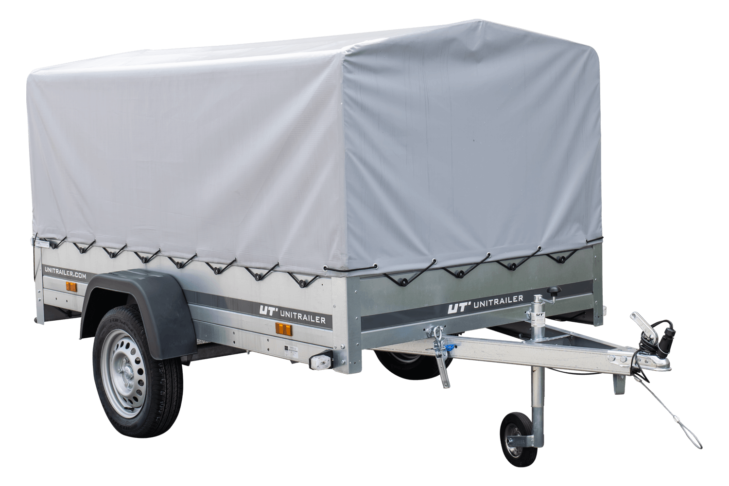 Remorque routière avec bâche haute, arceau et roue jockey 230×125 Garden Trailer 230 KIPP – Image 5