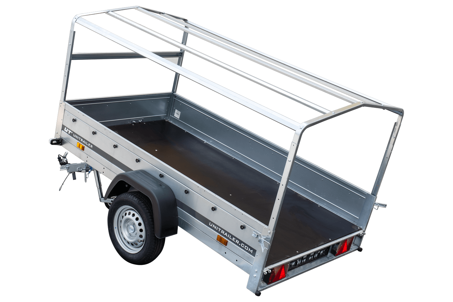 Remorque routière avec bâche haute, arceau et roue jockey 230×125 Garden Trailer 230 KIPP – Image 8