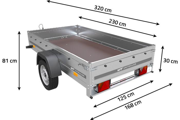 Remorque pour auto 230 x 125 cm Garden Trailer 230 KIPP – Image 8