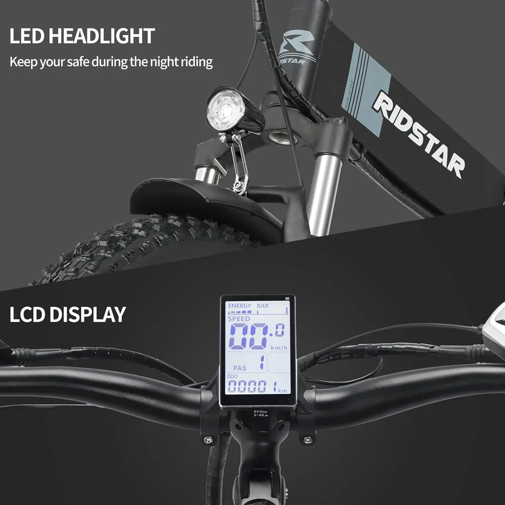 Vélo de montagne électrique Ridstar H20 1000W – Image 6