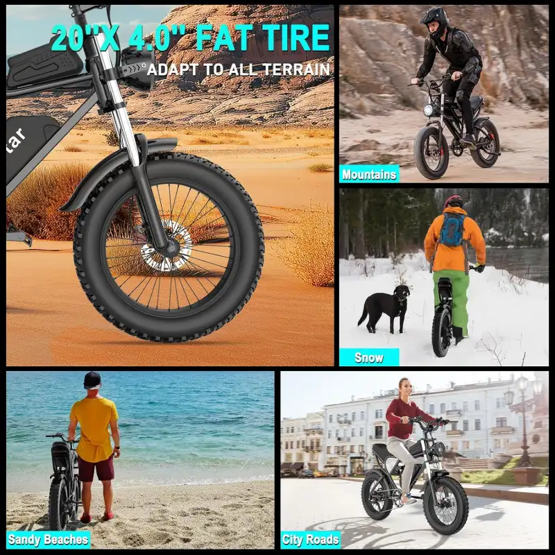 Vélo électrique Ridstar Q20 Lite 1000W 48V 15AH – Image 3