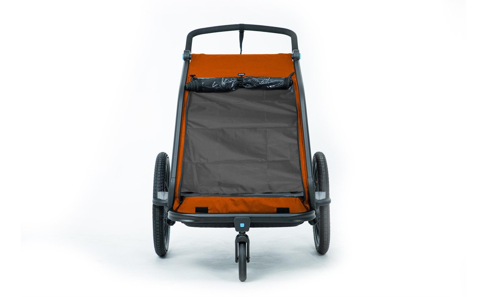 Remorque velo enfant CUBE Double CMPT Kinder - X Actionteam - grey´n´orange – Image 2