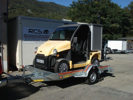 Remorque plateau MECANOREM RPMS 901 F - PTAC : 1300 Kg - 1 essieu freiné - 305 x 170 cm – Image 6