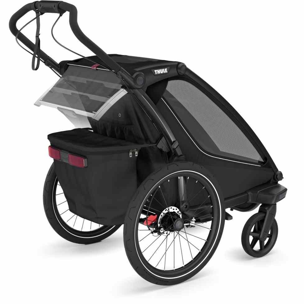 Remorque à vélo occasion Thule pour 1 Enfant - Chariot Sport 2 Single - natural gold – Image 4