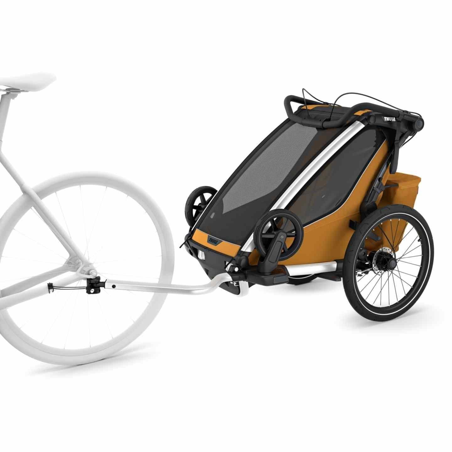 Remorque à vélo occasion Thule pour 1 Enfant - Chariot Sport 2 Single - natural gold – Image 7