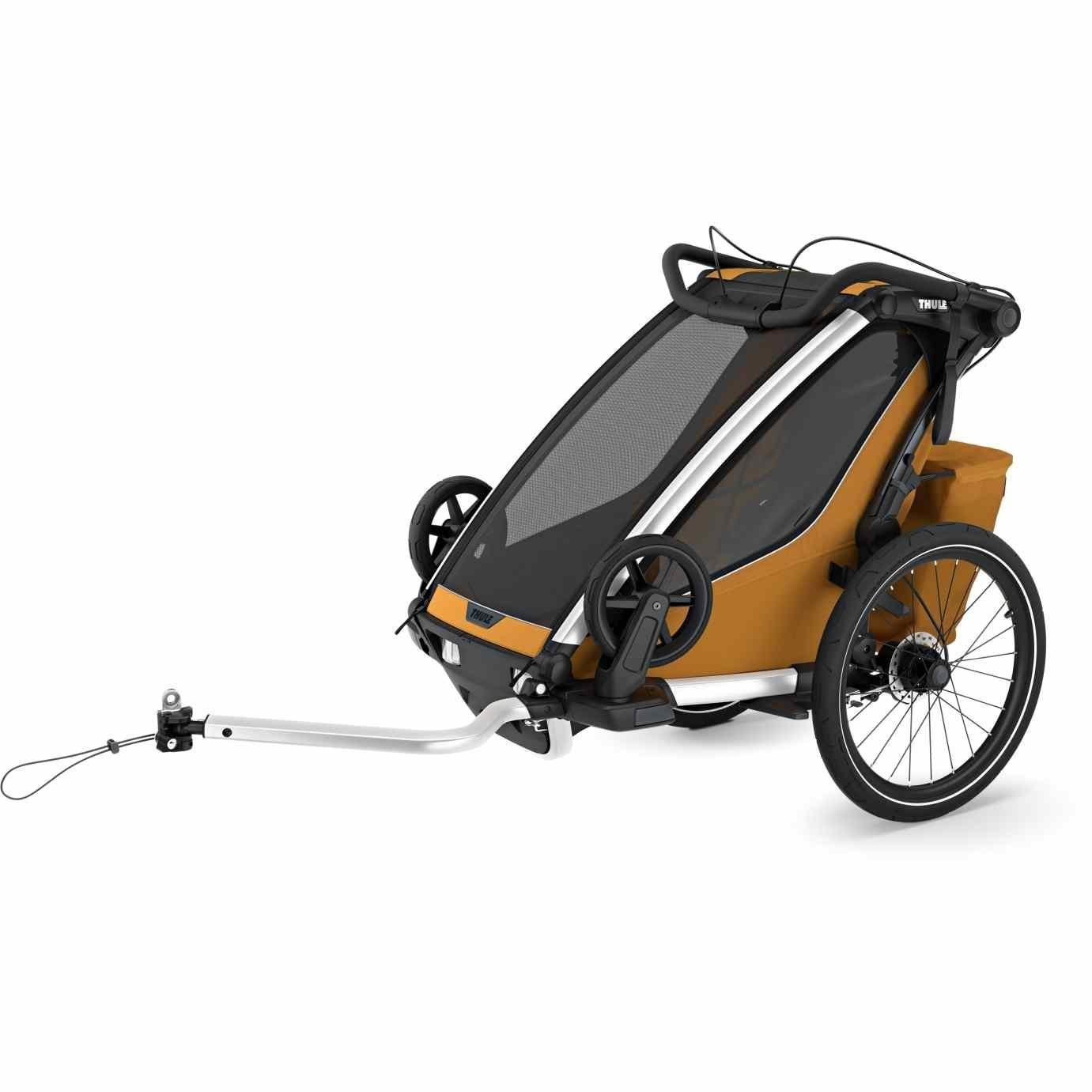 Remorque à vélo occasion Thule pour 1 Enfant - Chariot Sport 2 Single - natural gold – Image 8